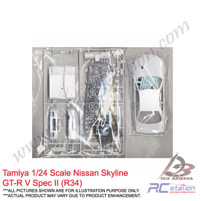 Tamiya Model #24258 - 1/24 Nissan Skyline GT-R V Spec II (R34