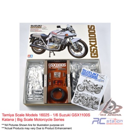 Tamiya Scale Models #16025 - 1/6 Suzuki GSX1100S Katana | Big