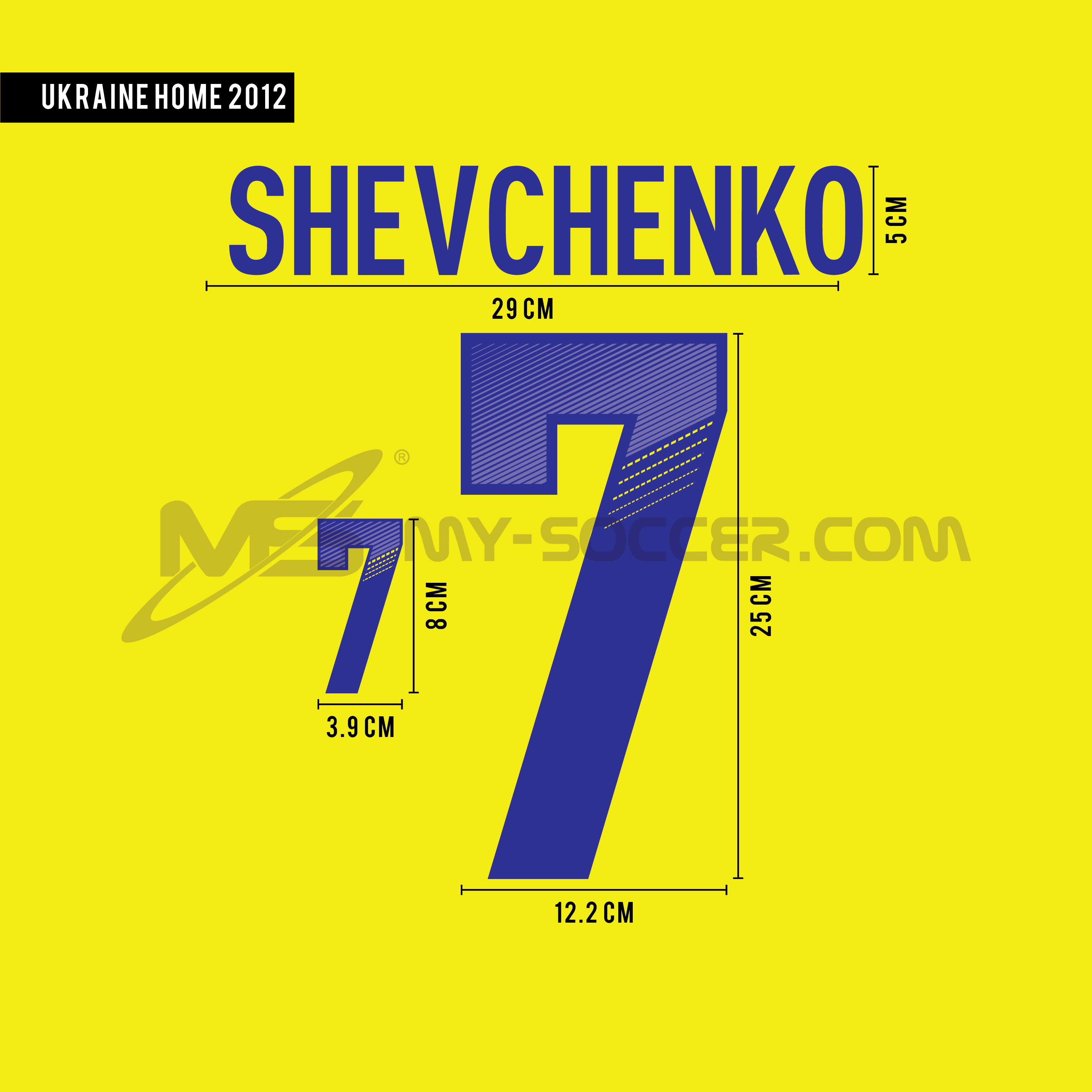 EURO2012 代表 #7 シェフチェンコ インポートL SHEVCHENKO #7 Ukraine Home EURO 2012 Reproduction Name Number | My