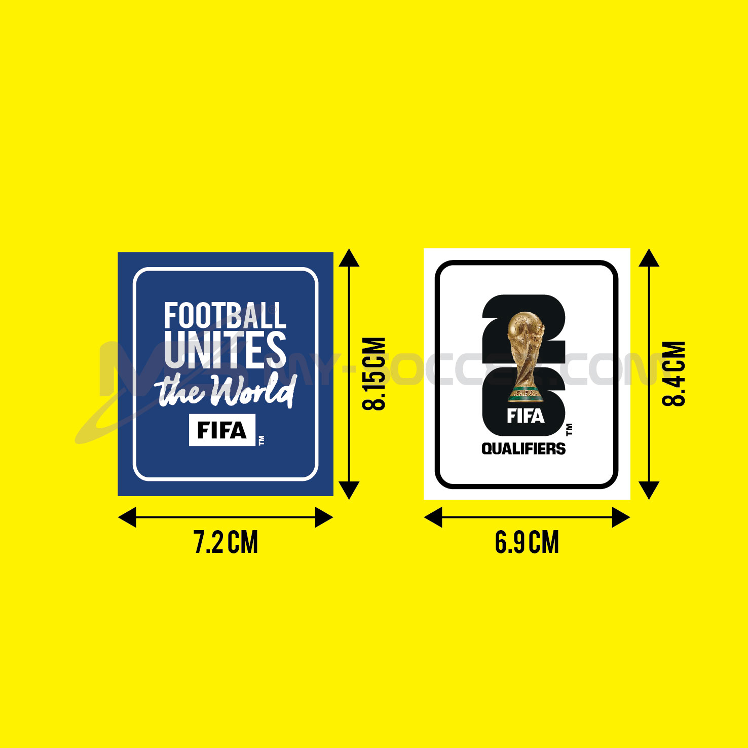 Lot De 3 Patches FIFA 2026 - Badge Qualifiers + UEFA Foundation 10 Years - Blanc - Neuf