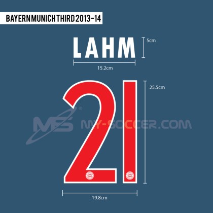 Bayern München 2013-14 Thirdユニ 21 LAHM 2013-14 Bayern Munich Third Shirt Lahm #21 - 7/10 - (XL)