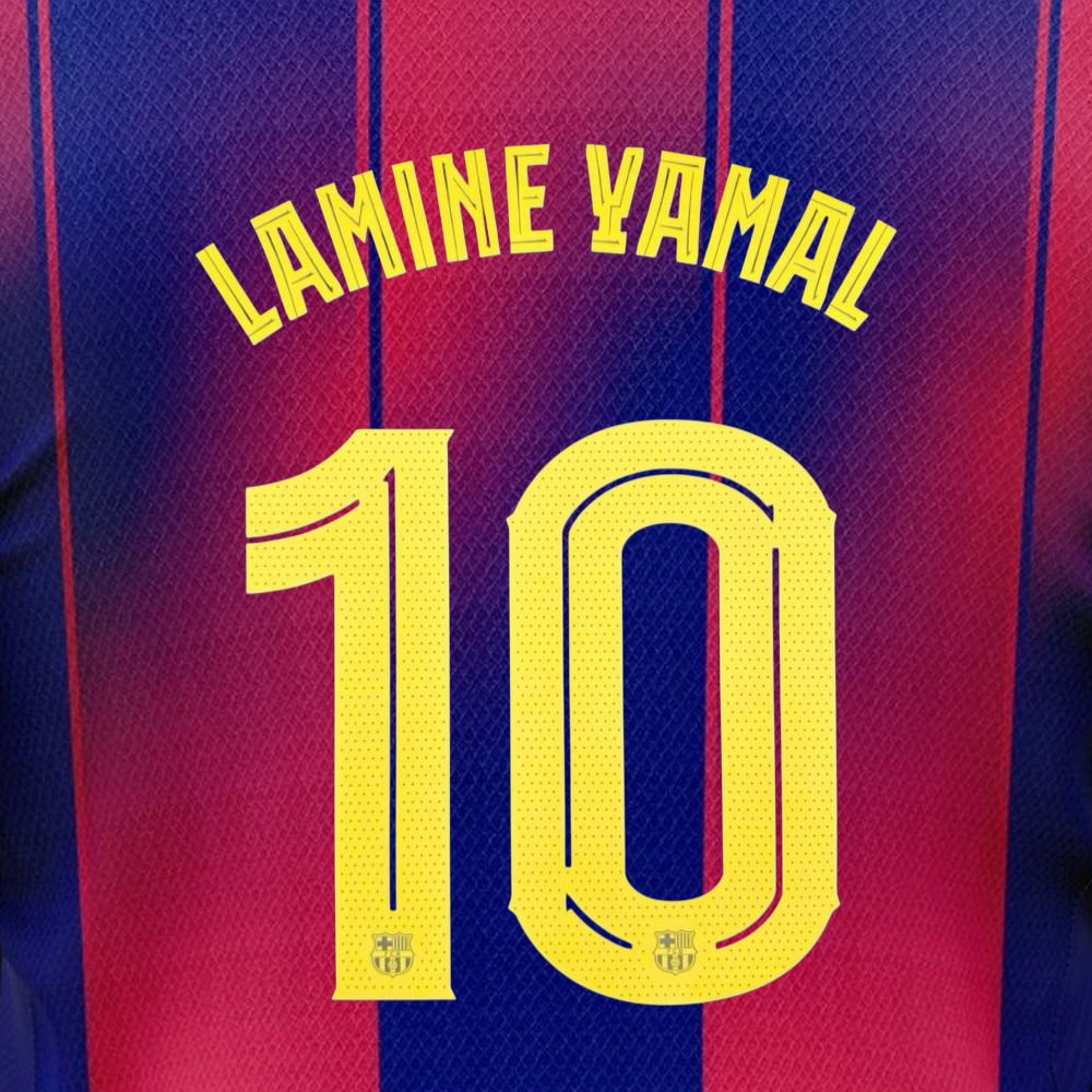 OFFICIAL LAMINE YAMAL #10 Cup UCL FC Barcelona Home 2025-26 PRINT