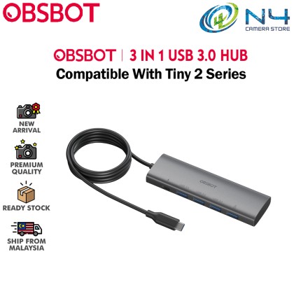 OBSBOT 3 in 1 USB 3.0 Hub For Tiny 2 Series | N4 Camera Store