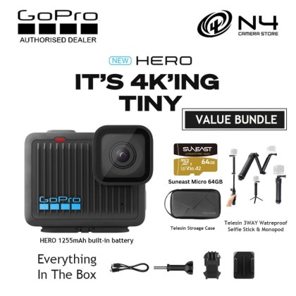 GoPro HERO Smallest Tiny 4K action Camera NEW 2024 | N4 Camera Store