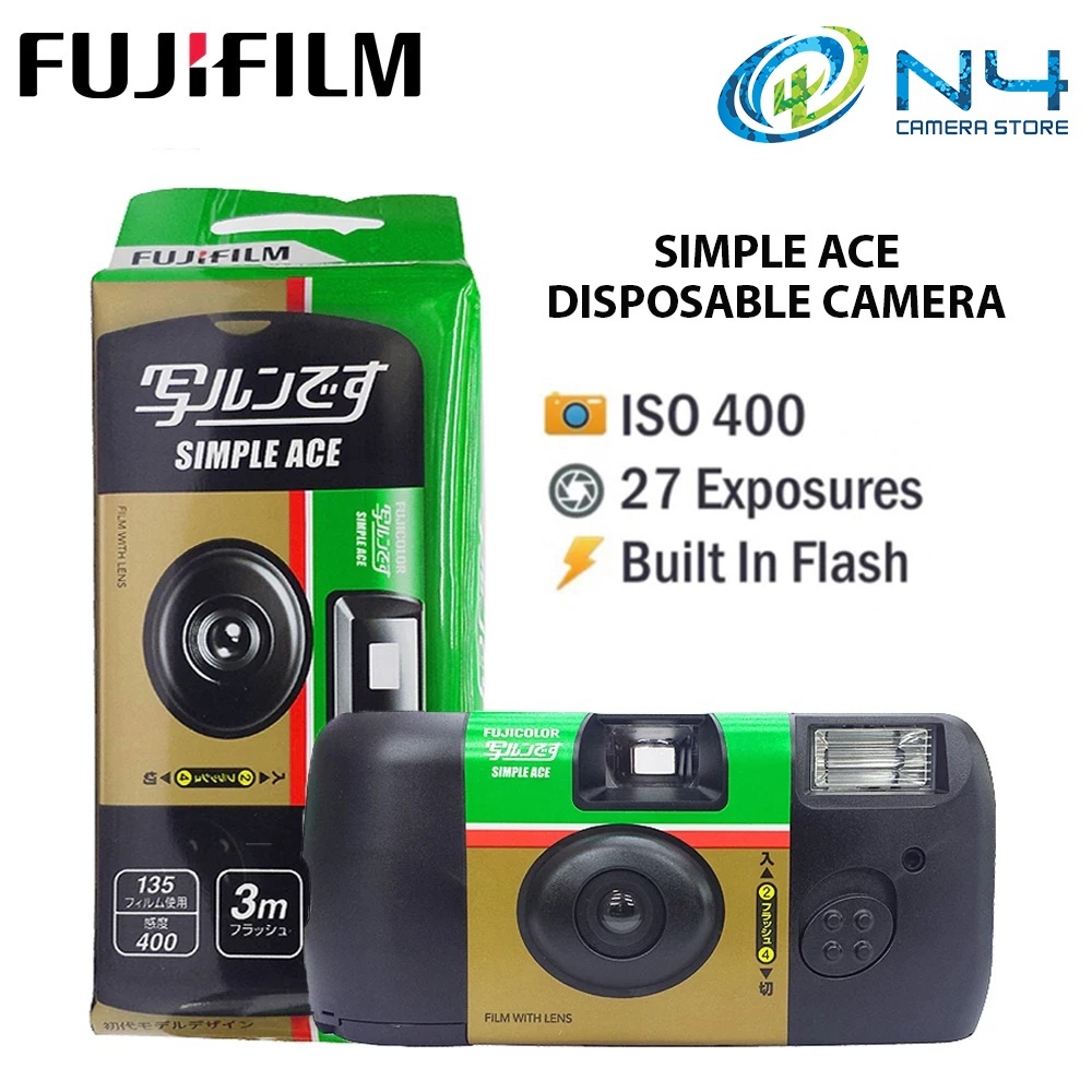 Fujifilm Simple Ace Quick Snap Disposable Camera ISO400 Exp Date
