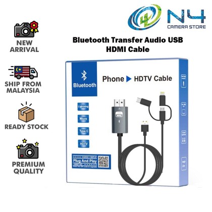 Bluetooth Transfer Audio USB HDMI Cable for IOS Type C Micro USB ...