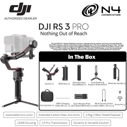 DJI RS 3 PRO - Gimbal Stabilizer for DSLR and Mirrorless Camera | N4 ...