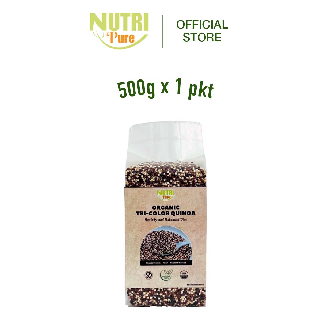 Nutri Pure Organic Tri Color Quinoa Premium Imported Grade 500g | 有机三色藜麦 *Imported from Bolivia
