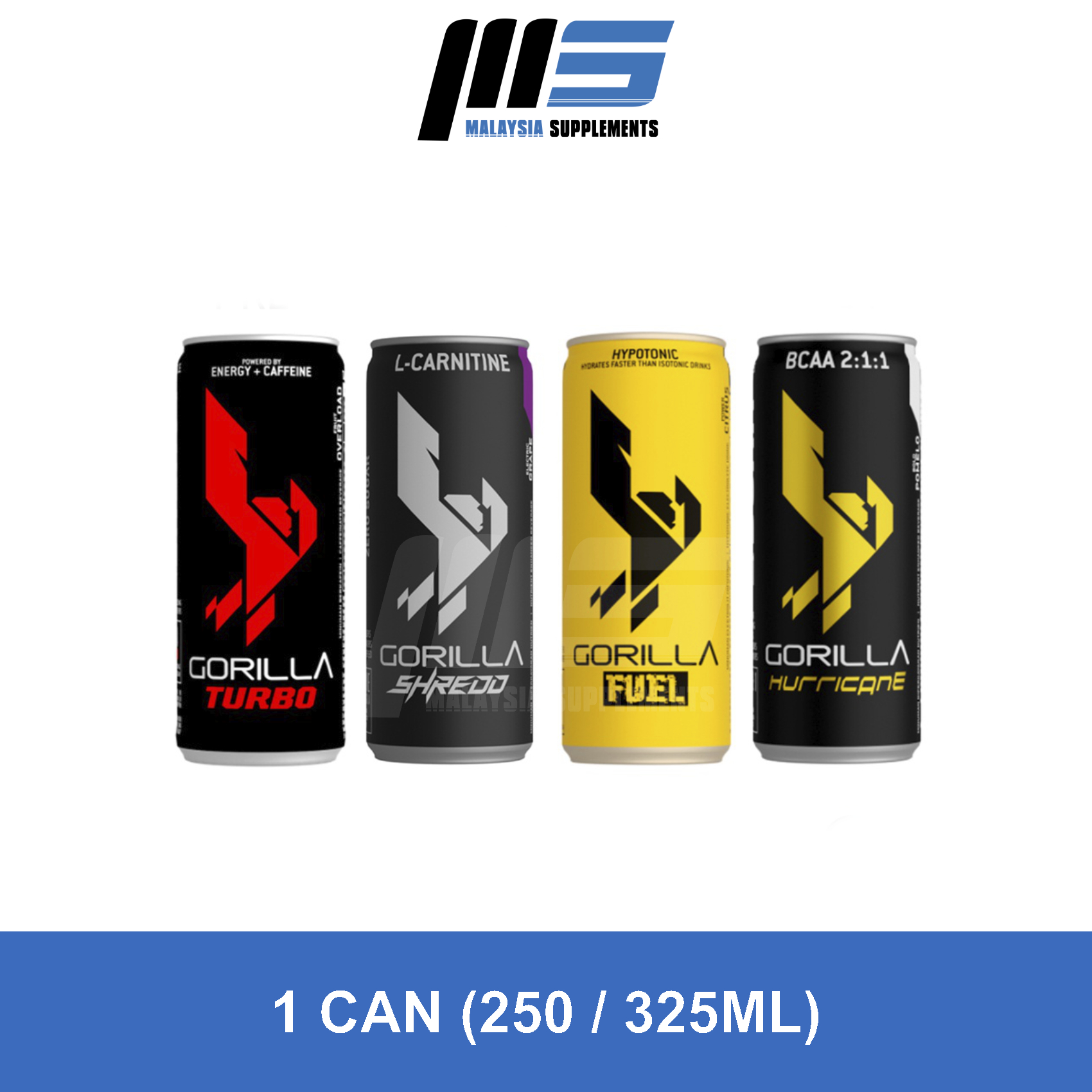 gorilla l carnitine Gorilla Sport Drink (250 / 325ml) - Turbo / Shredd / Fuel / Hurricane