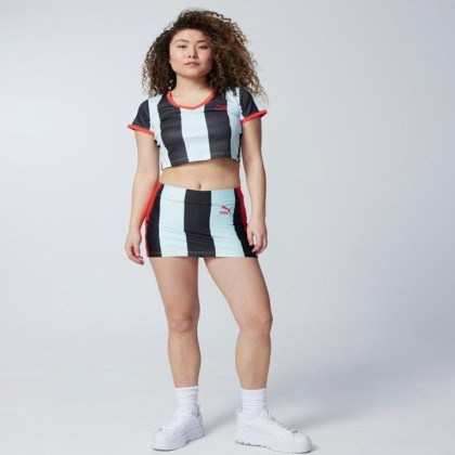 関税送料込♪PUMA X DUA LIPA/Striped Slim Tee ＆ Mini Skirt 関税送料込♪PUMA X DUA LIPA/Striped Slim Tee ＆ Mini Skirt