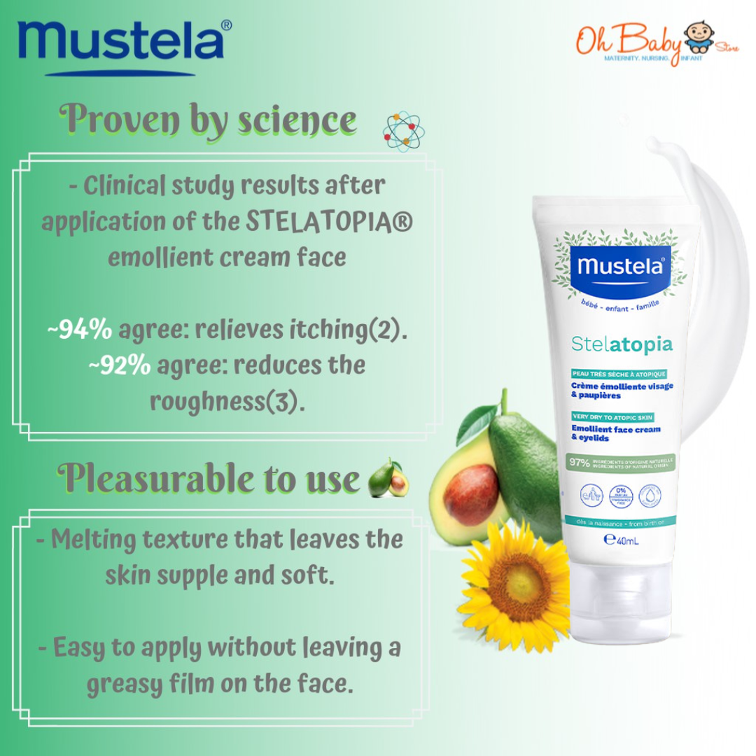 Mustela Stelatopia Emollient Cream Mustela Facial Cream Baby