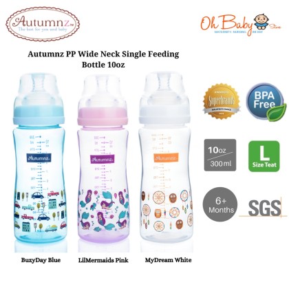 Autumnz PP Wide Neck Single Feeding Bottle (4oz 6oz 8oz 10oz