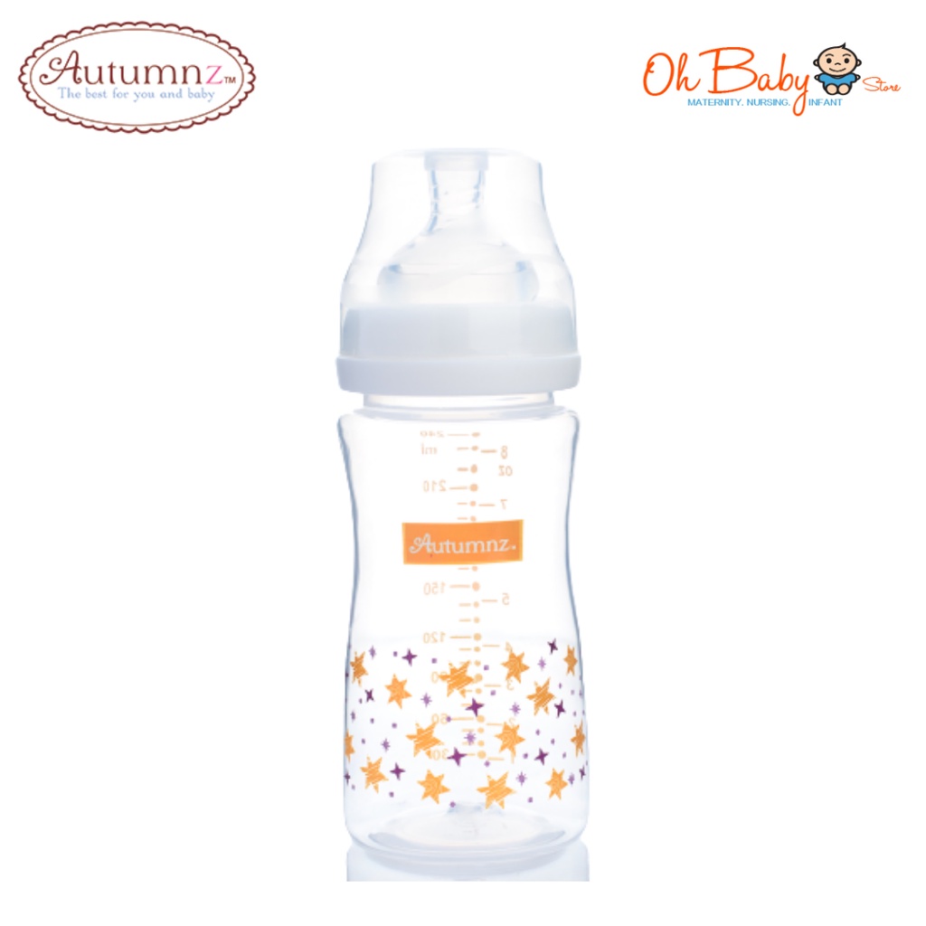 Autumnz PP Wide Neck Single Feeding Bottle (4oz 6oz 8oz 10oz