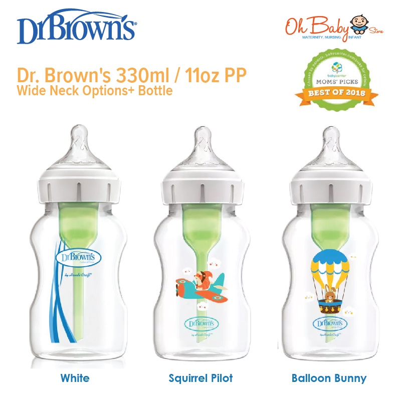 Brown's 330ml 11oz PP Wide Neck Options+ Bottle Oh Baby