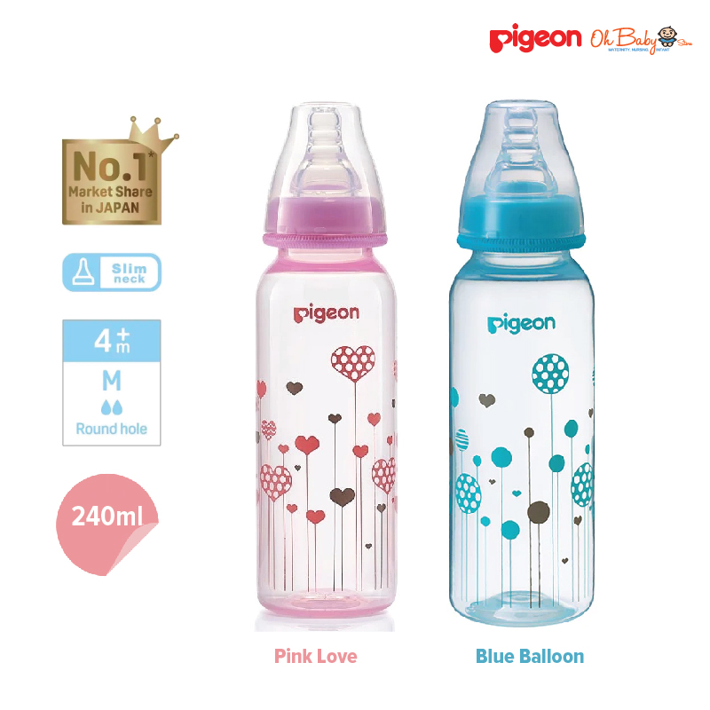 Pigeon Slim Neck PP Baby Feeding Bottle 150ml/250ml Online Baby