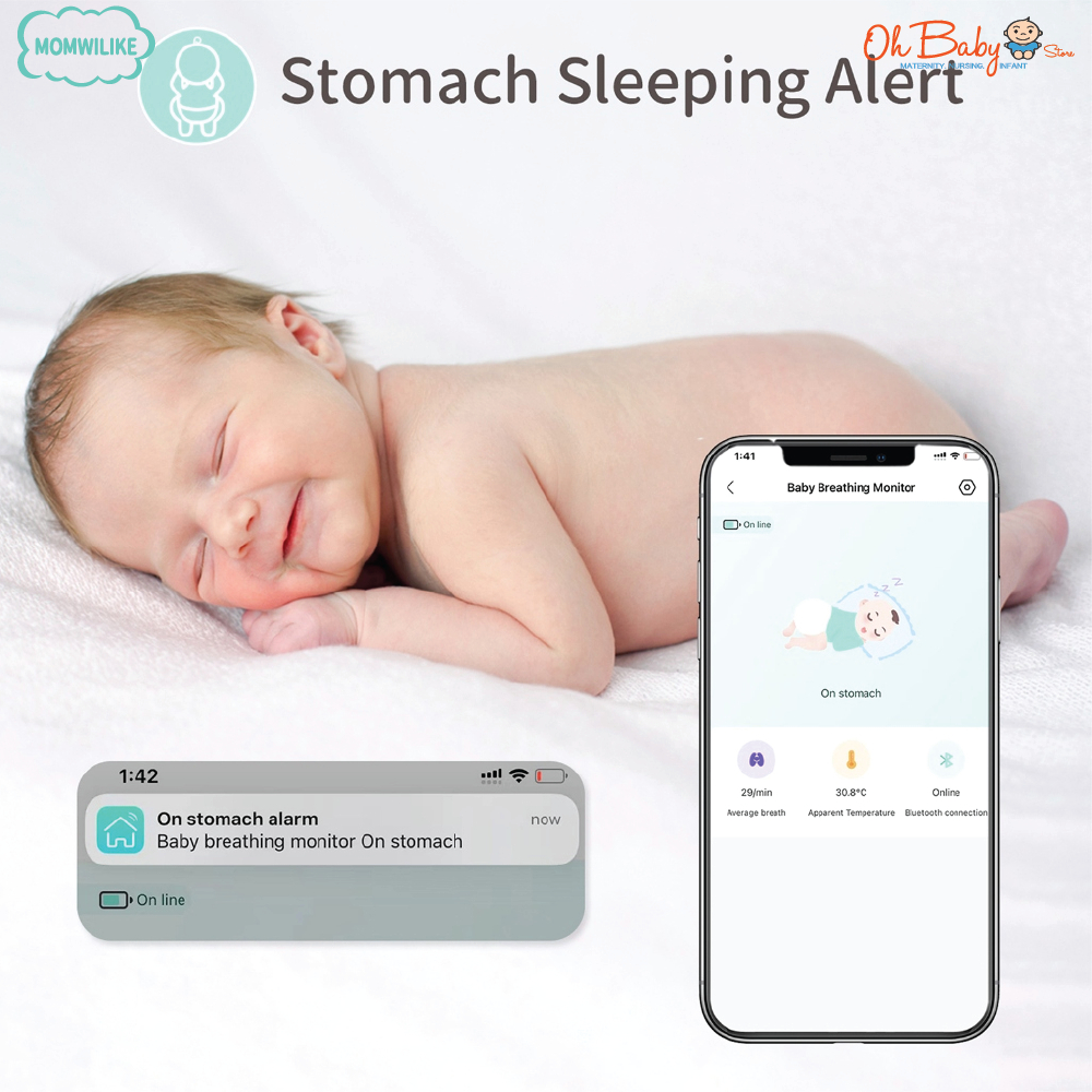 MOMWILIKE Sleep Respiratory Monitor (Stomach Sleeping Weak