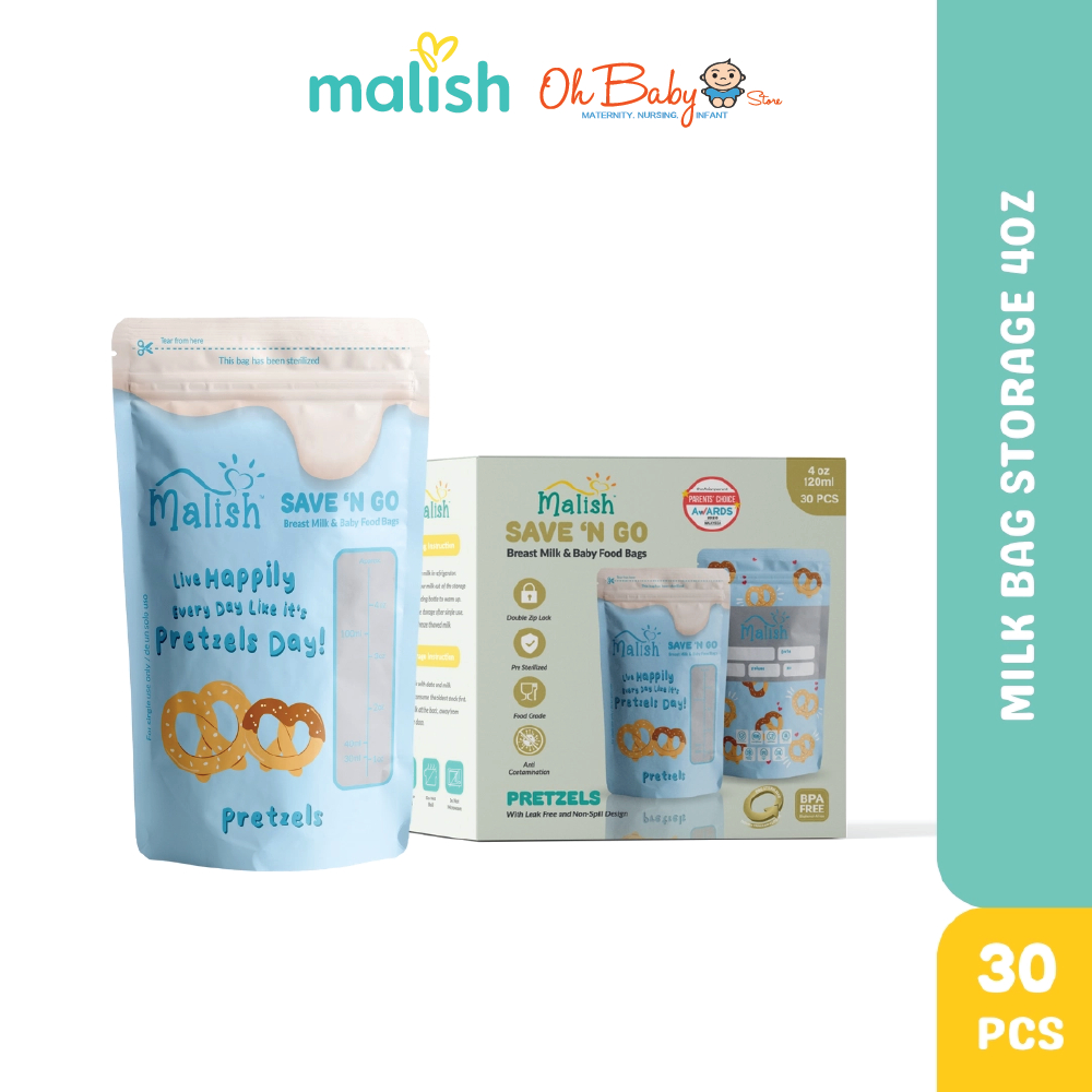 Malish Breast Milk Baby Food Storage Bag (30s) Oh Baby Store l