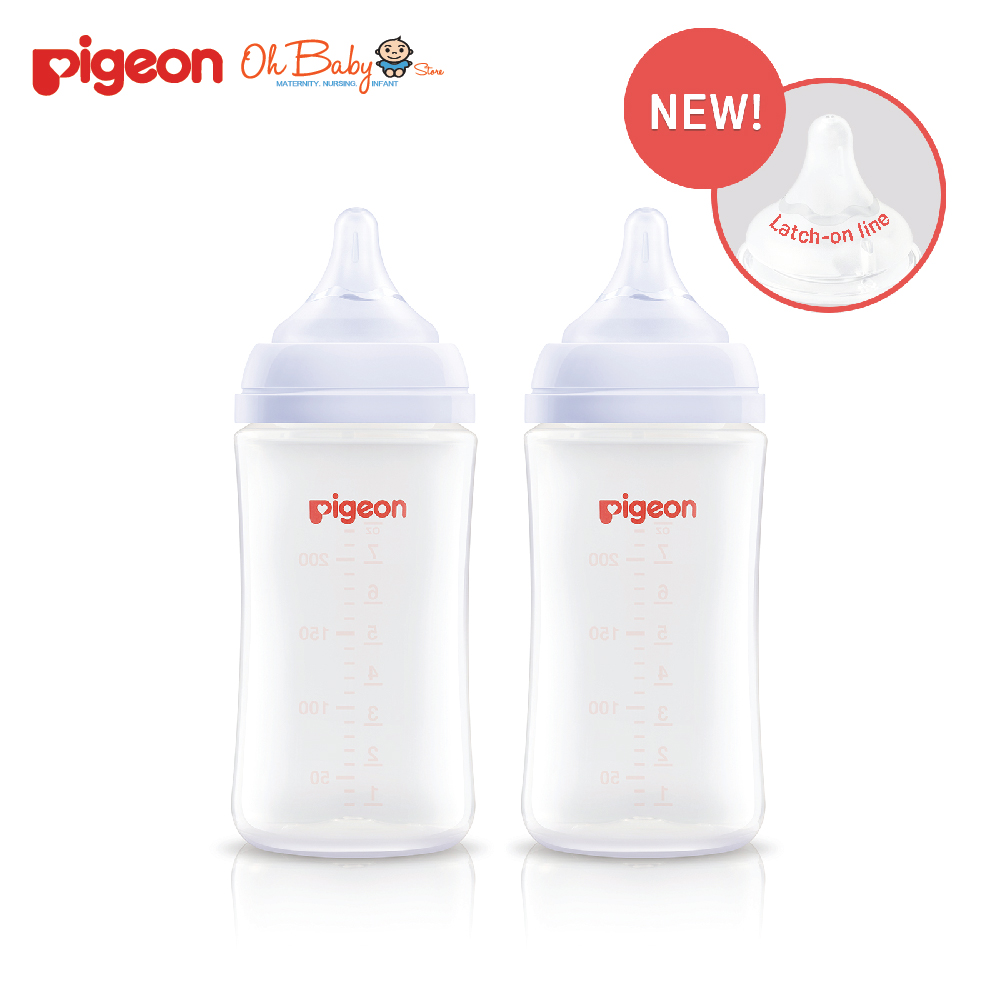 Pigeon New Softouch Wide Neck PP Bottle Twin Pack (5oz/8oz) Oh