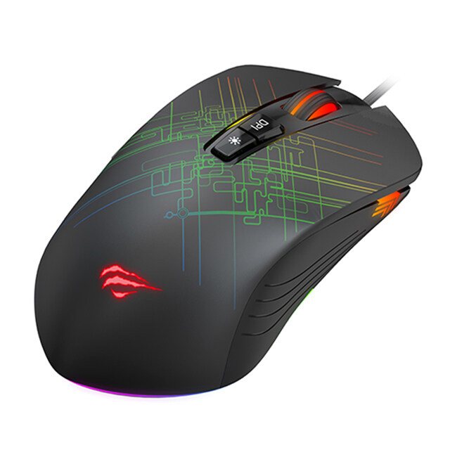 GAMENOTE MS1019 4800DPI RGB Backlit Programmable Gaming Mouse