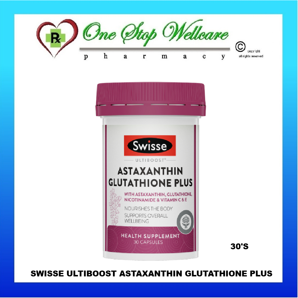 SWISSE ASTAXANTHIN GLUTATHIONE PLUS 30'S (EXP:09/2027)