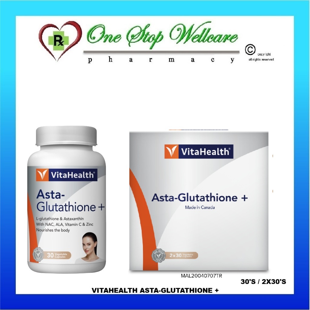 vitahealth asta glutathione VITAHEALTH ASTA-GLUTATHIONE + 30'S / 2X30'S (EXPIRY:01/2027) 30'S