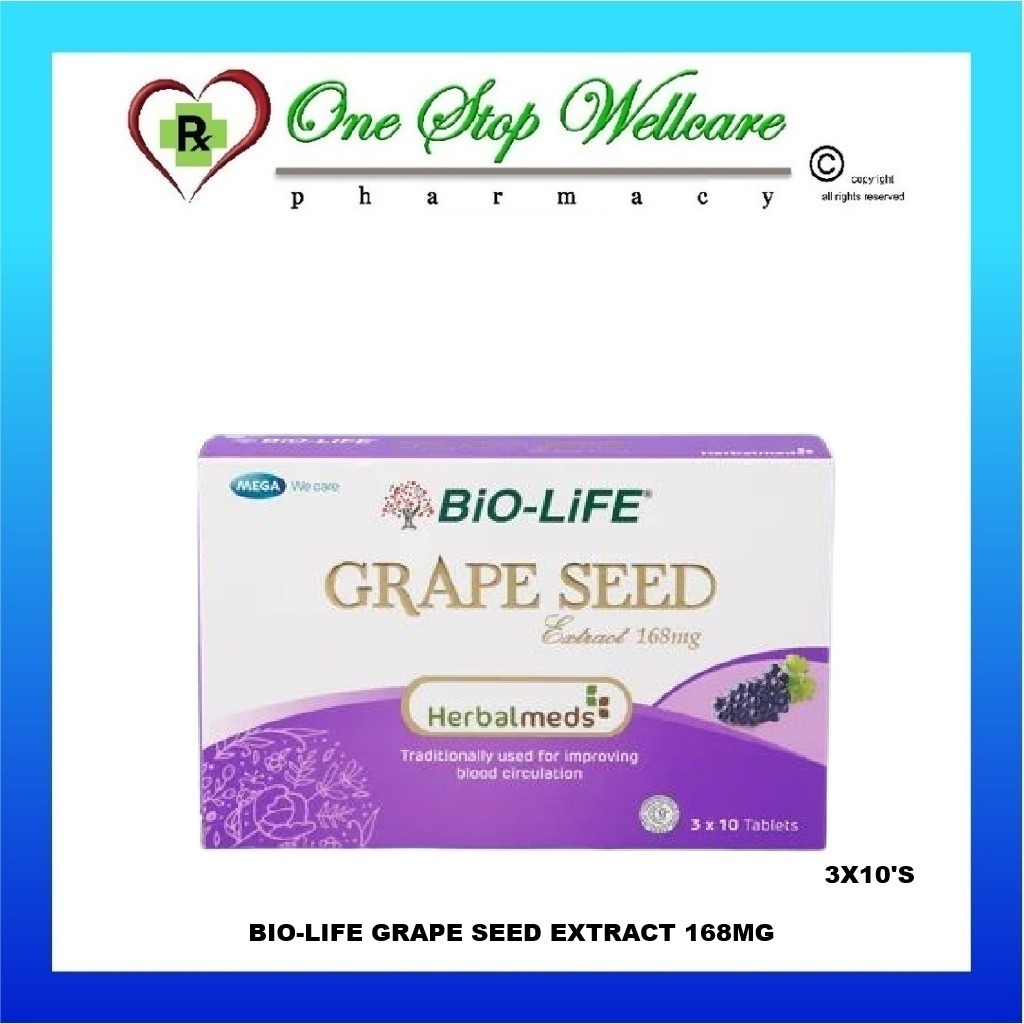 BIO-LIFE GRAPE SEED EXTRACT 168MG 5X10 TABLETS (EXP:10/2027)