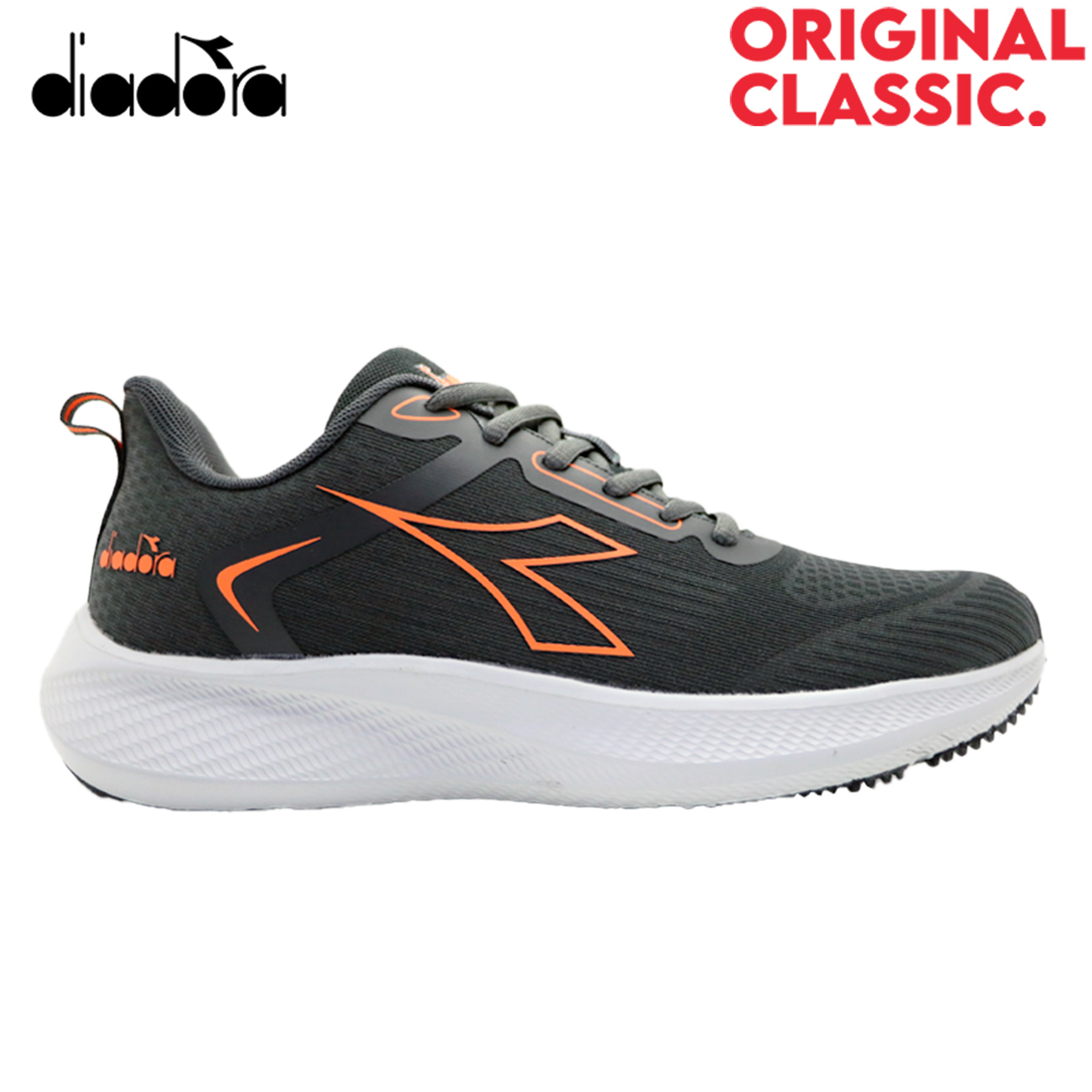 Diadora Running Shoes Dark Grey Original Classic Malaysia