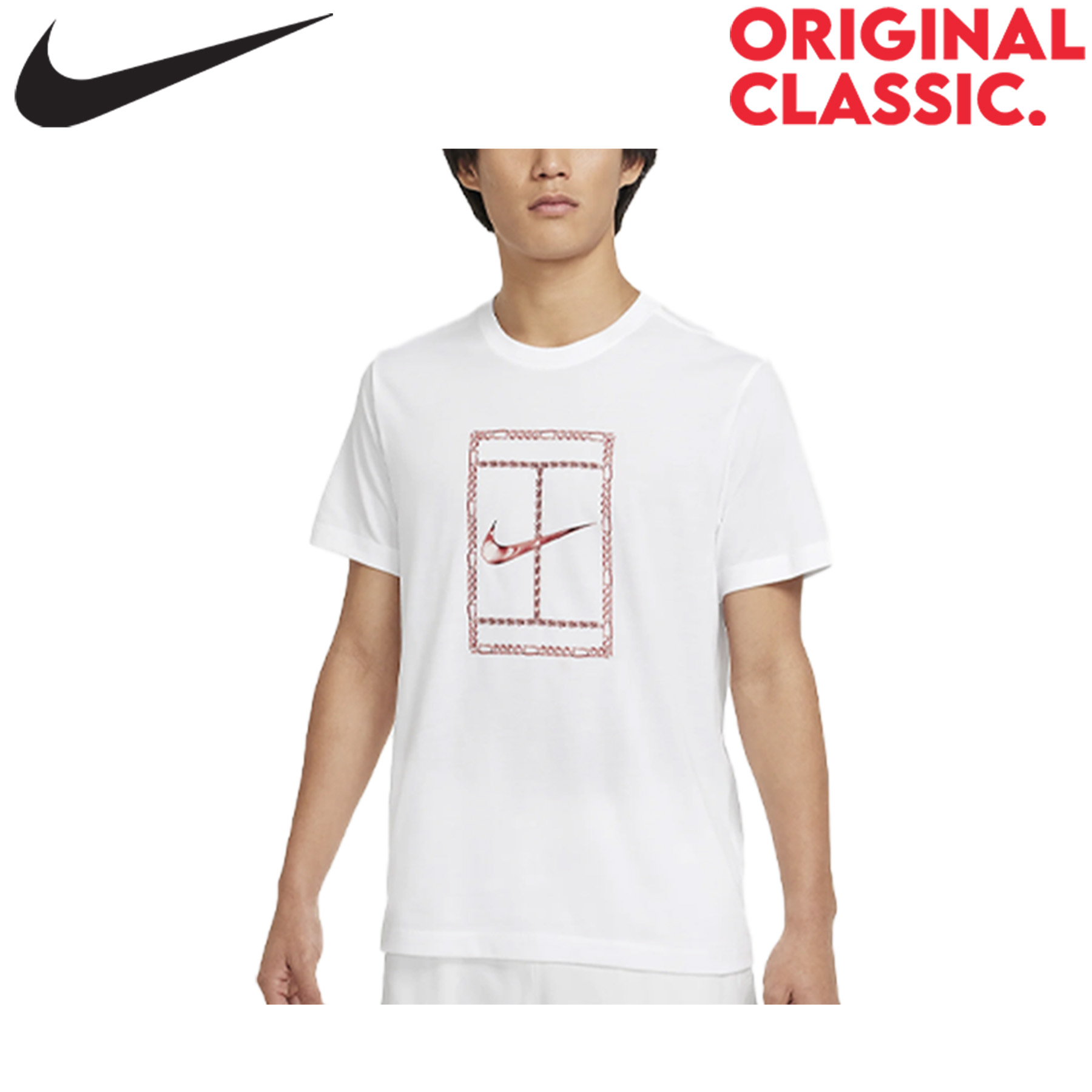 Nike Court Men's Dri-FIT Tennis T-Shirt White Original Classic