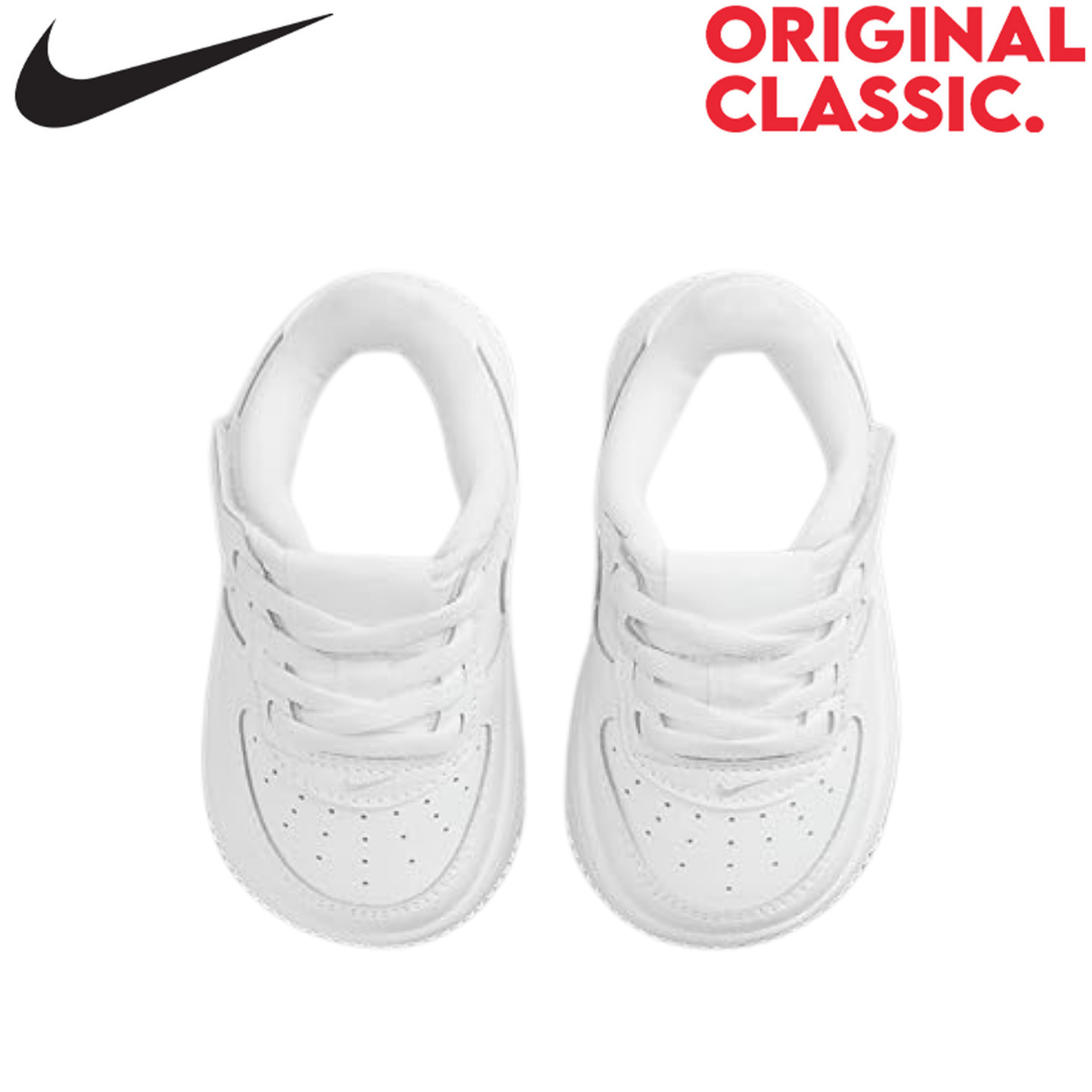 baby all white air force ones