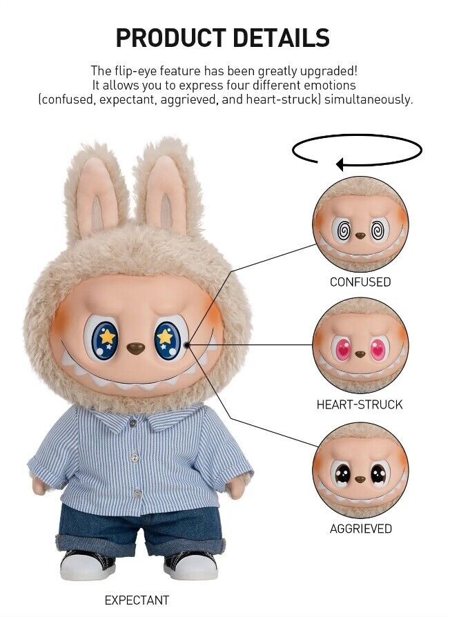 Pop Mart THE MONSTERS - FLIP WITH ME Vinyl Plush Doll LABUBU