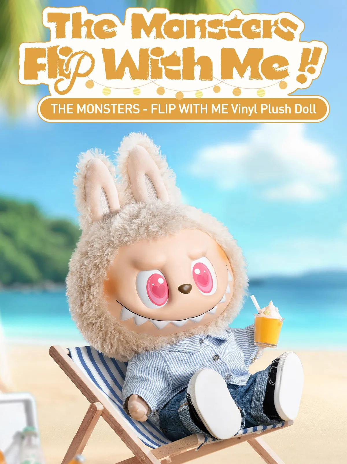 Pop Mart THE MONSTERS - FLIP WITH ME Vinyl Plush Doll LABUBU