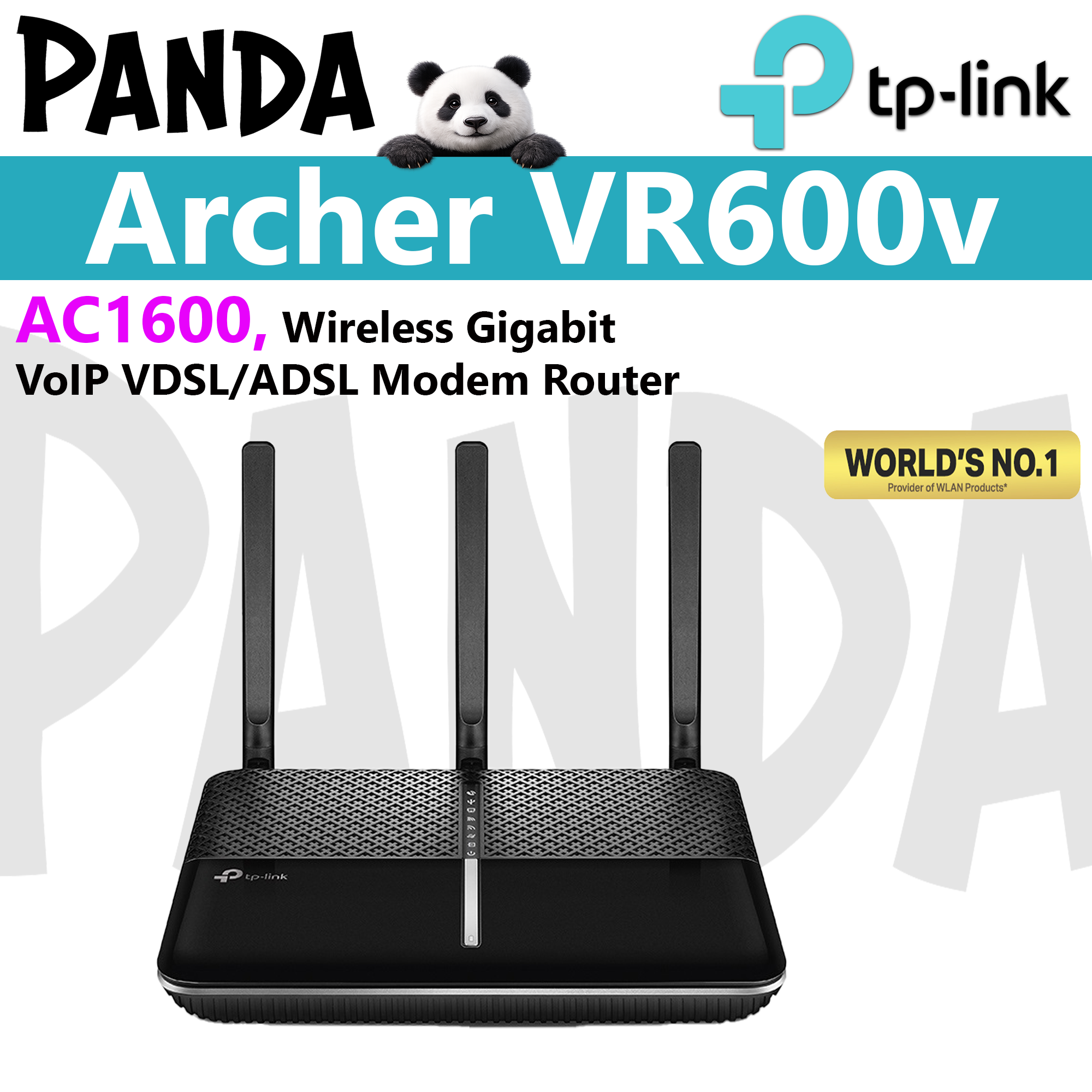 [OLD STOCK] TP-Link AC1600 Wireless Gigabit VoIP VDSL/ADSL Modem Router (Archer VR600v)