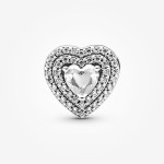 Pandora Sparkling Levelled Hearts Charm | Pandora Malaysia