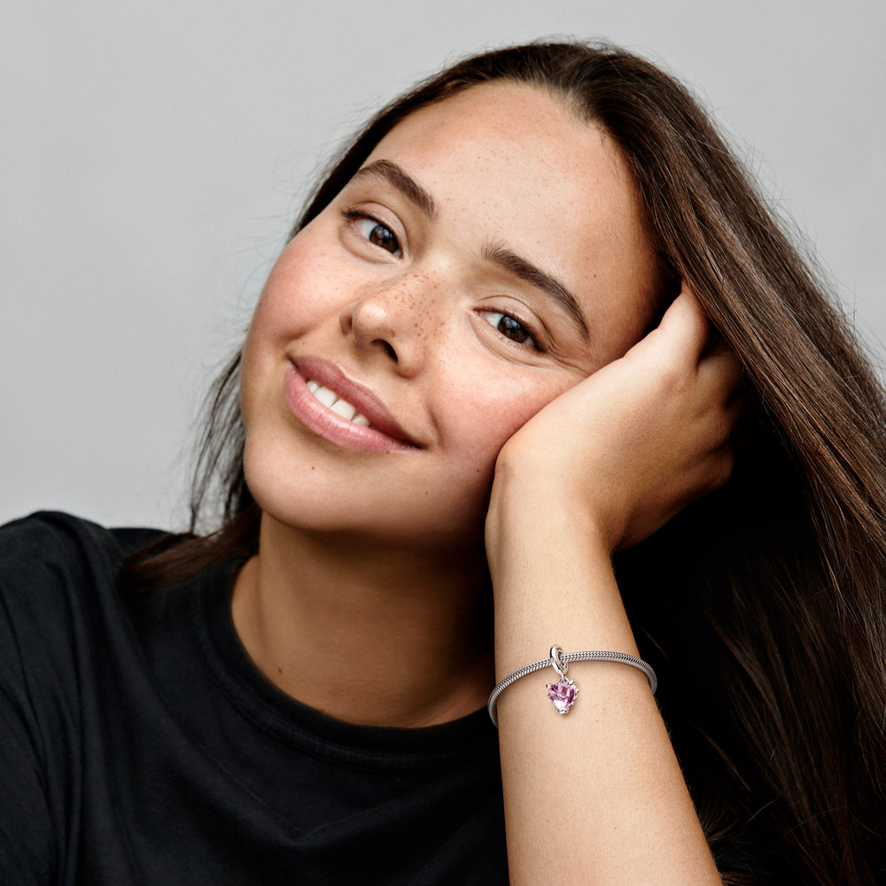 Pandora Pink Family Tree & Heart Dangle Charm | Pandora Malaysia