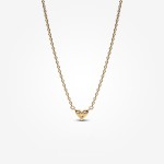 Pandora 14K Gold Plated Triple Stone Heart Collier Necklace