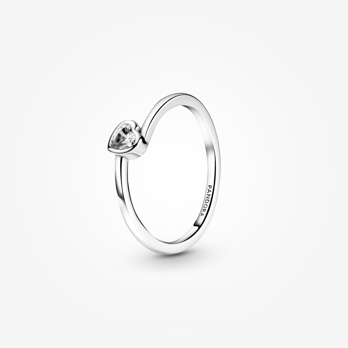 Pandora Clear Tilted Heart Solitaire Ring | Pandora Malaysia