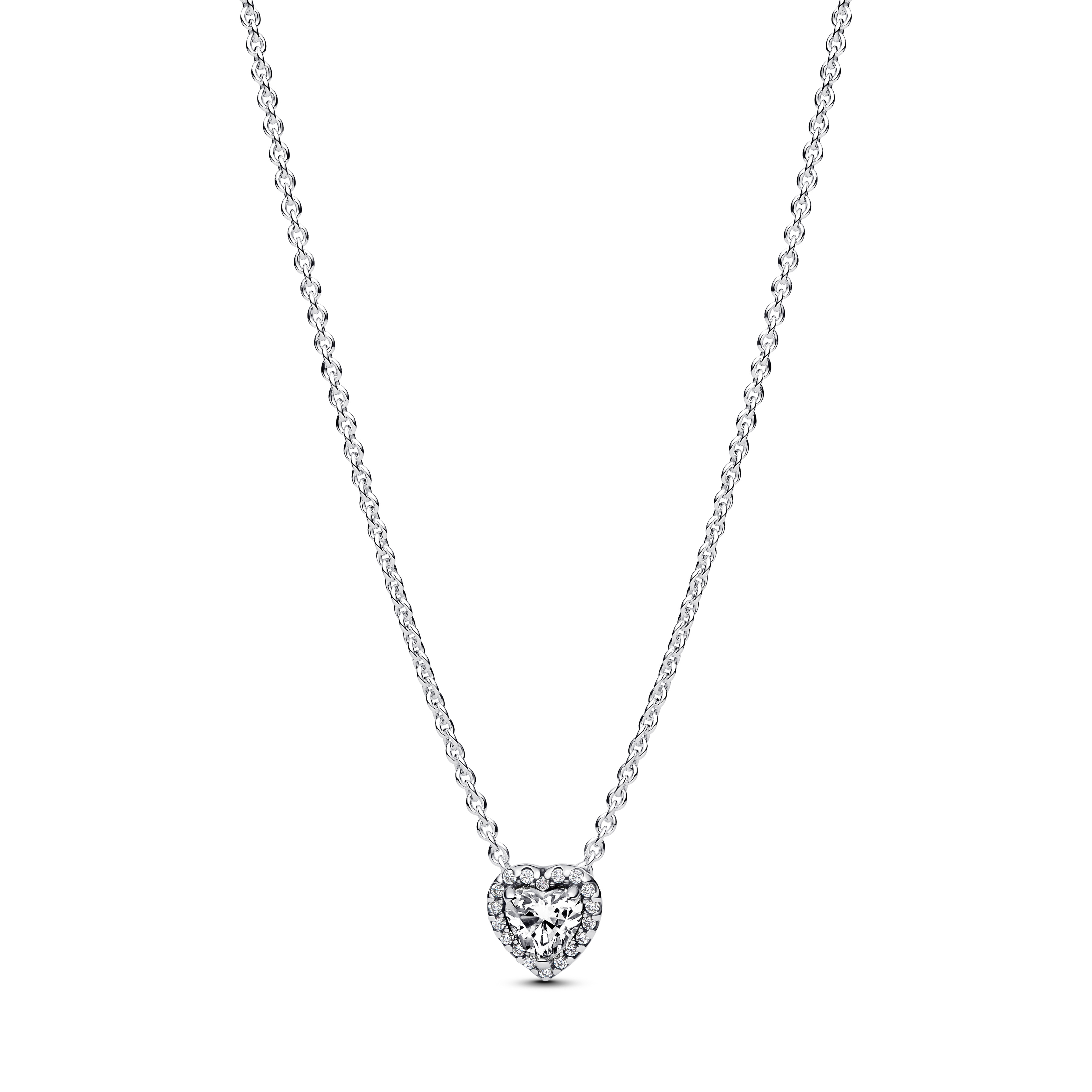 PANDORA Elevated Heart Necklace シルバー Pandora Elevated Heart Necklace | Pandora Malaysia