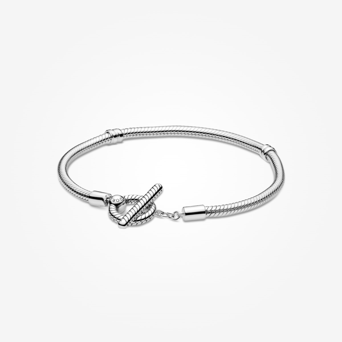 Pandora Moments Silver T-Bar Snake Chain Bracelet | Pandora Malaysia