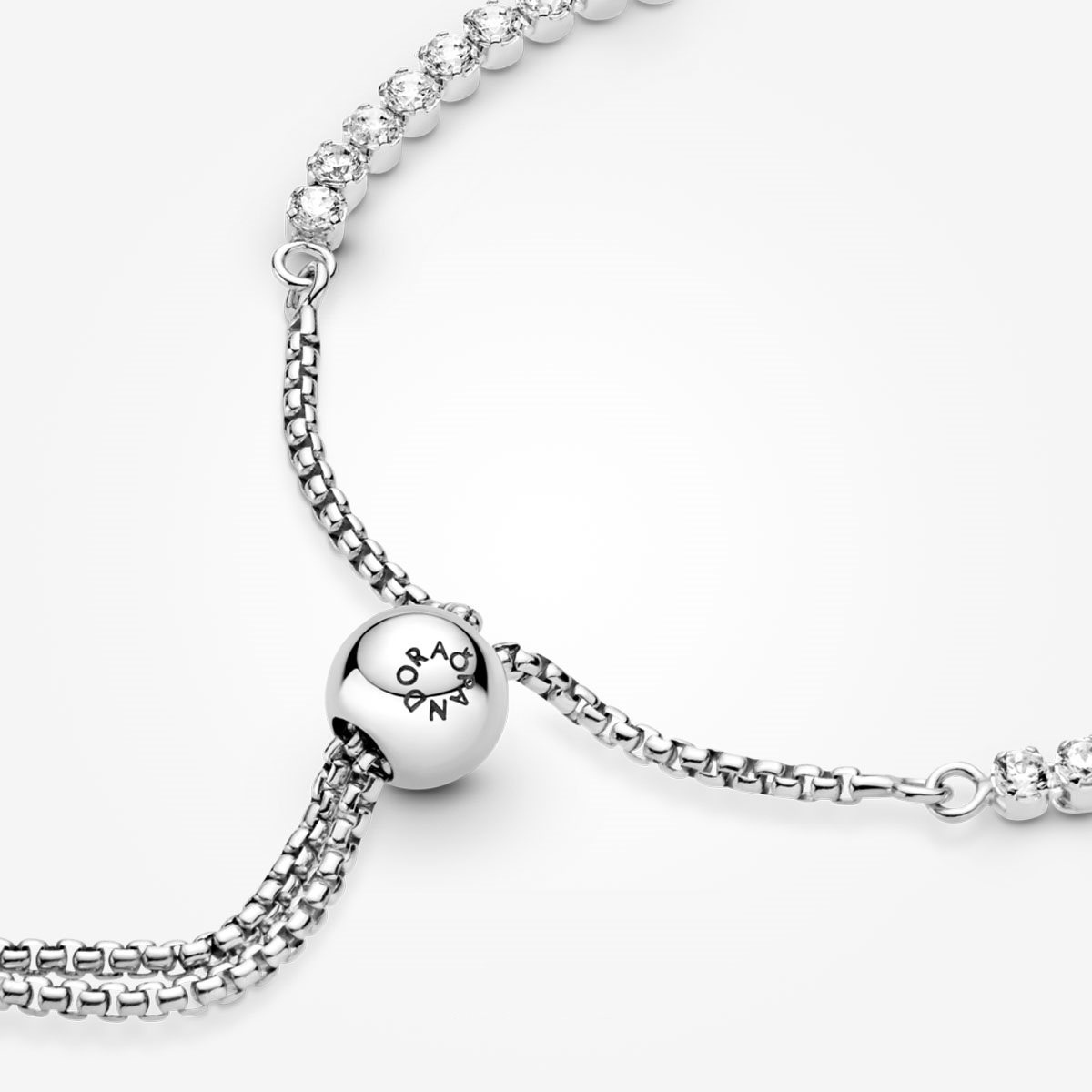 Pandora Sparkling Slider Tennis Bracelet (Adjustable) | Pandora 
