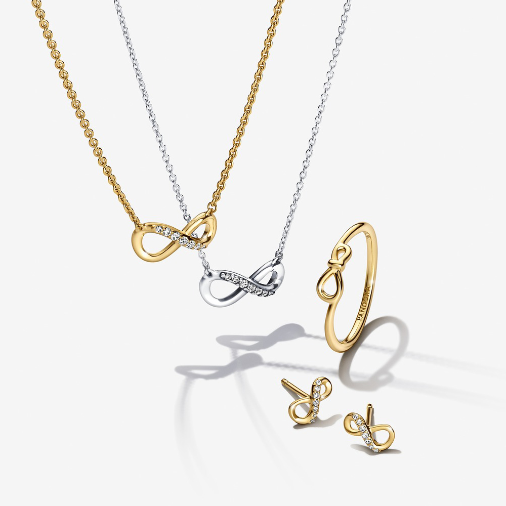 Pandora Sparkling Infinity Collier Necklace (14K Gold Plated