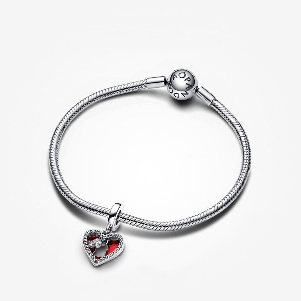 Pandora Red Heart & Keyhole Double Dangle Charm | Pandora Malaysia