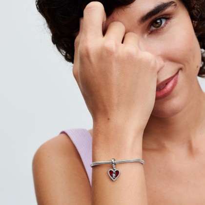 Pandora Red Heart & Keyhole Double Dangle Charm | Pandora Malaysia