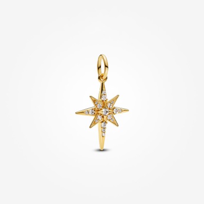 Pandora 14K Gold-Plated Sparkling North Star Dangle Charm | Pandora ...
