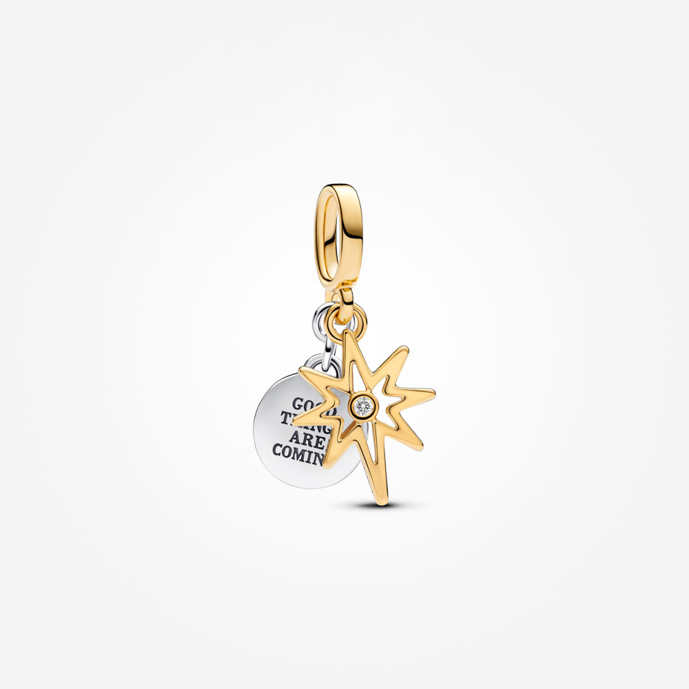 Pandora 14K Gold-Plated Engravable North Star Lab-grown Diamond