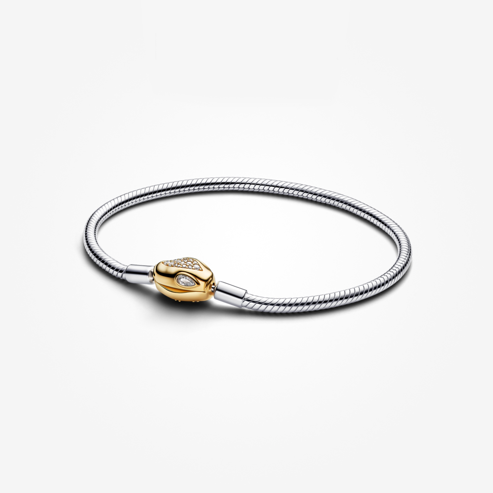 Pandora 14K Gold Plated Snake Clasp & Chain Bracelet | Pandora