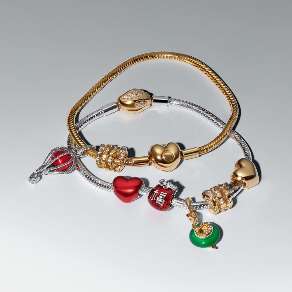 Pandora 14K Gold Plated Curled Snake Charm | Pandora Malaysia