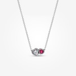 Pandora Halo Hearts Pendant Necklace - 45CM | Pandora Malaysia