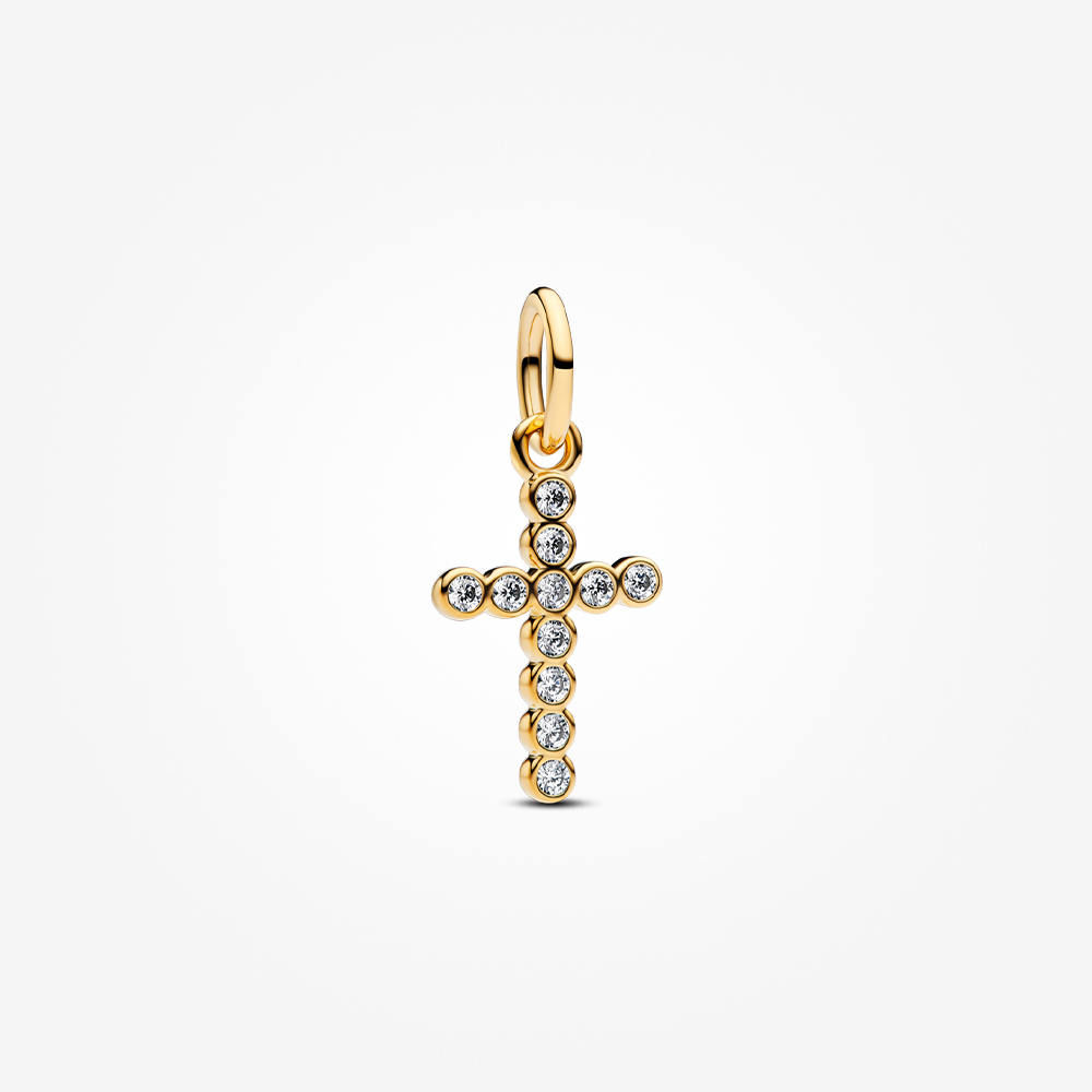 Pandora 14K Gold Plated Cross Dangle Charm | Pandora Malaysia