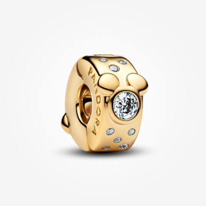 Pandora x Disney 14K Gold Plated Mickey & Minnie Mouse Clip Charm