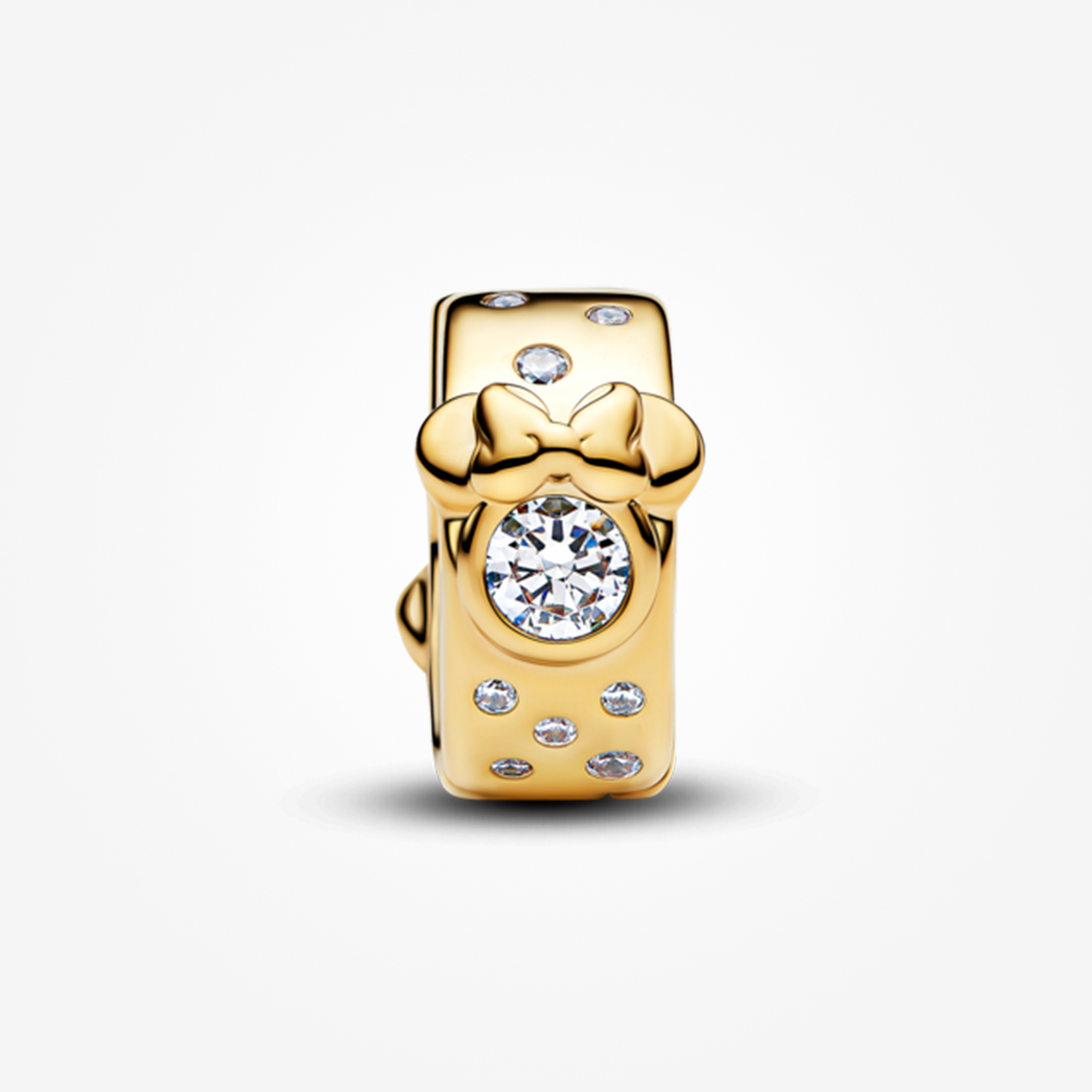 Pandora x Disney 14K Gold Plated Mickey & Minnie Mouse Clip Charm